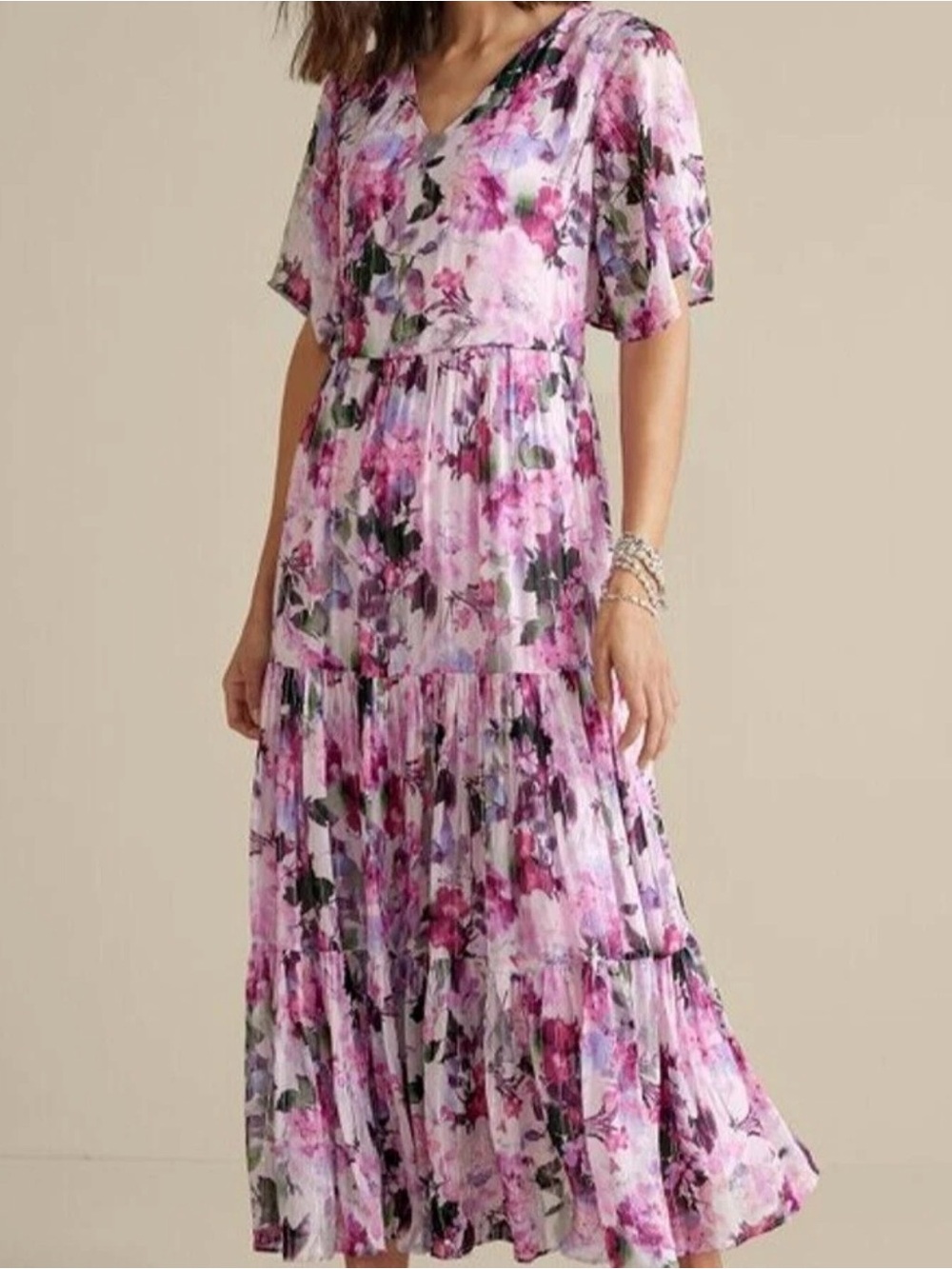 Soft Surroundings Santhia Midi Dress in Marseille Garden Size Medium - Picture 11 of 11